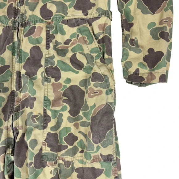 Vintage Sears Duck Camo Coveralls Mens M 1950s Field Tested Hunting USA - Picture 5 of 10